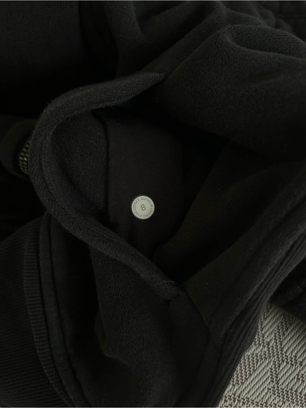 Lulu Scuba Full Zip Hoodie Light Cotton Fleece Size 8